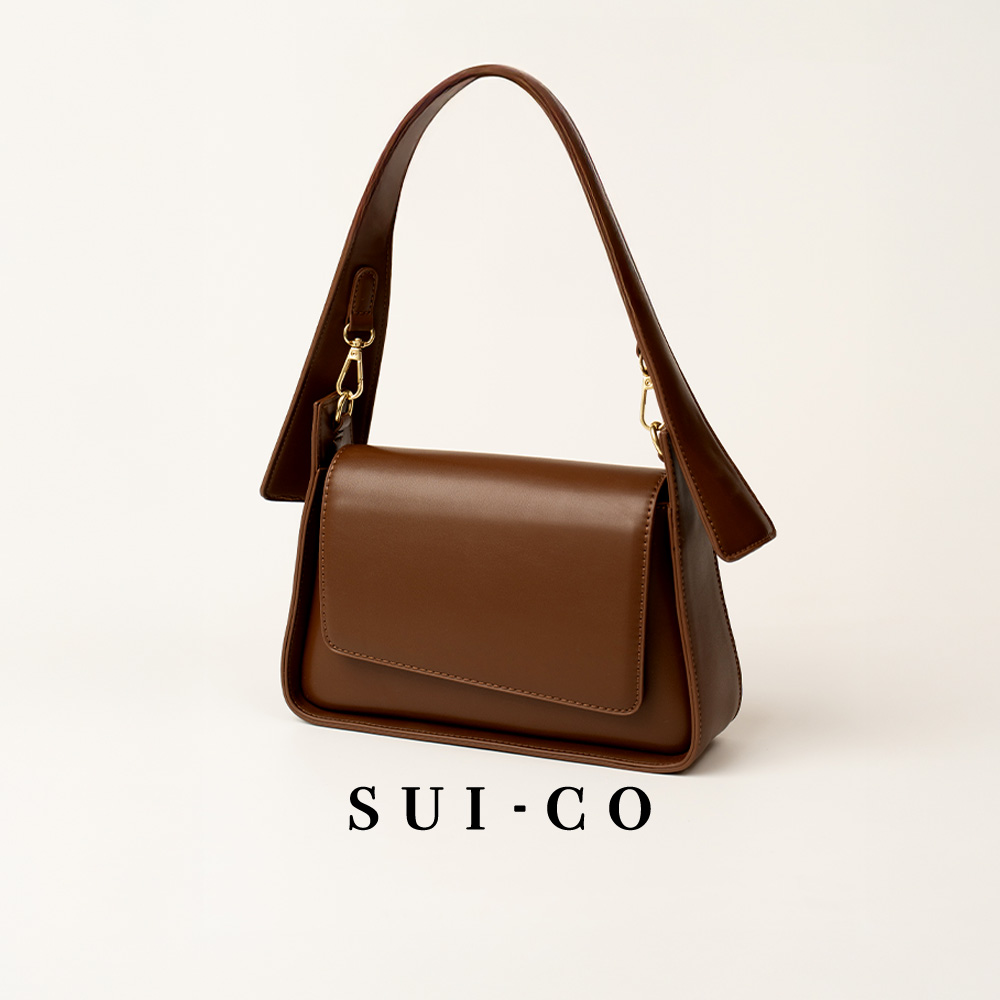 Noelle Brown PU Leather Shoulder & Crossbody Bag
