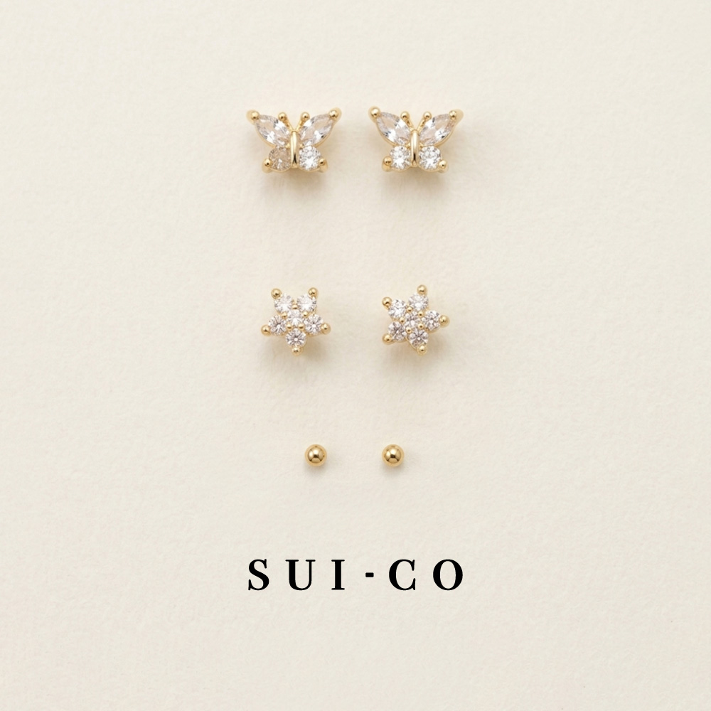 Amara Zircon Earrings Set: Subtle Sparkle