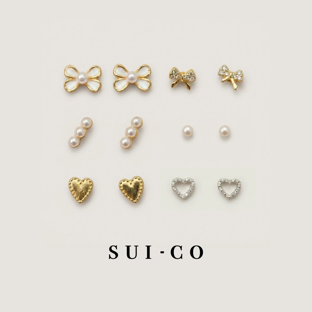 Maelis 6 Days Imitation Pearl & Zircon Earring Set