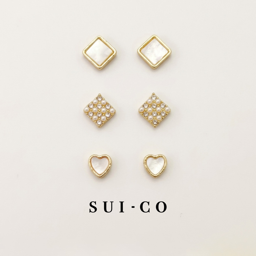 Aveline 3-Piece Stud Set: Romantic Charm