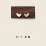 Eliza Heart Stud Earrings: Mother-of-Pearl Effect Inlay