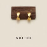 Lina Twist Hoop Studs: Petite 8mm Matte Gold Twisted Rope Design