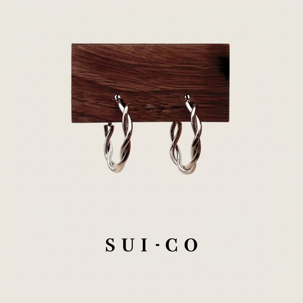 Chloe Classic Twisted Hoops (27mm Medium) | with S925 Post