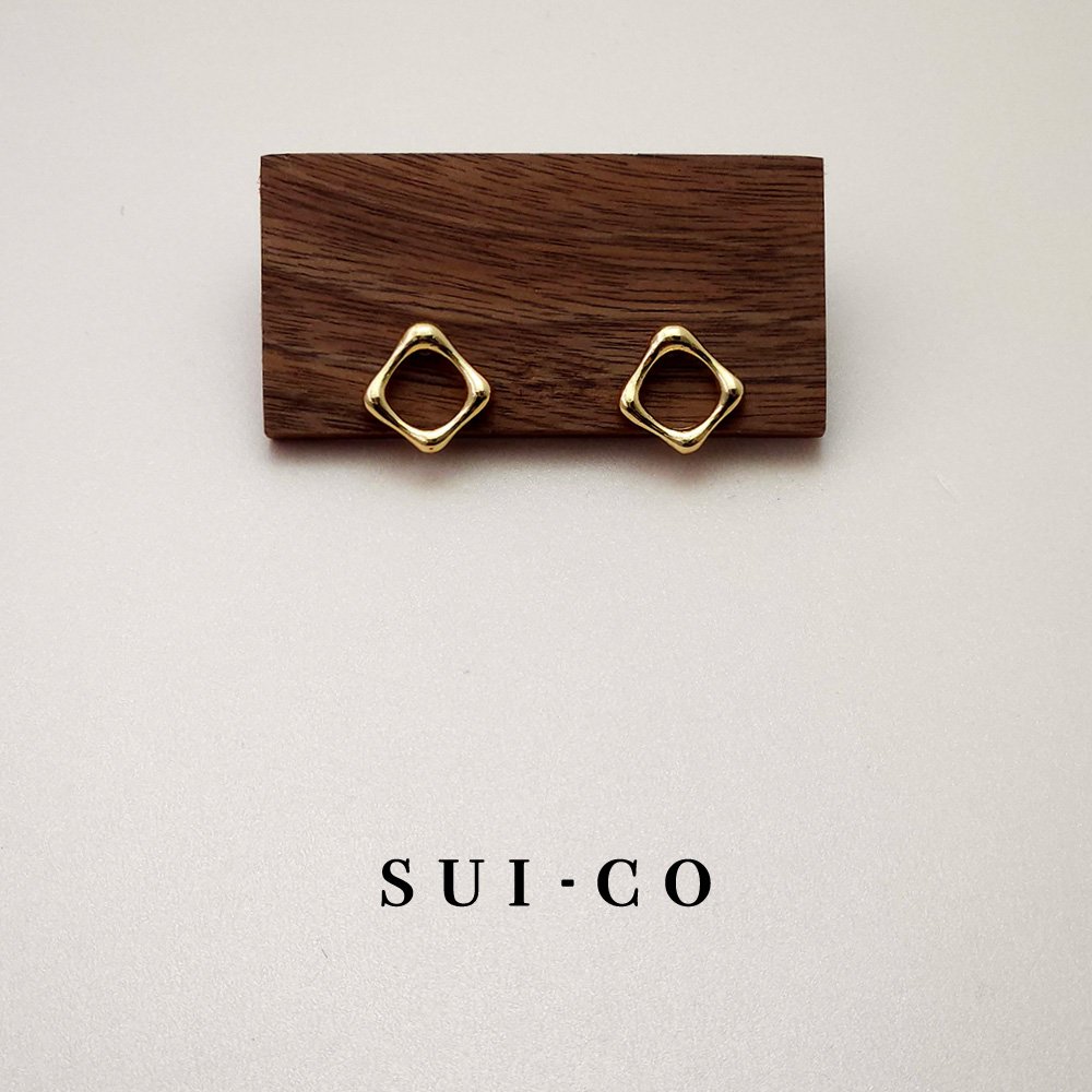 Axis Geometric Open Square Studs (14mm)