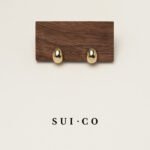 Lustrous Pebble Stud Earrings | Minimalist S925 Gold-Tone
