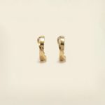 Kira crossover half hoop earrings in gold tone sui-co
