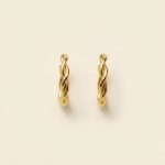 Chloe classic 27mm medium twisted hoop earrings in gold and silver tone sui-co