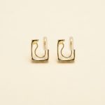 Edria square coil clip on earrings in gold plating sui-co