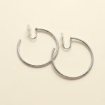 Evania minimalist hoop clip on earrings in gold plating sui-co
