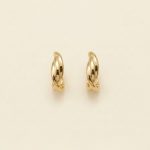 Nerelle twisted coil clip on earrings in gold tone sui-co