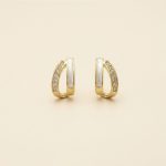 Varese minimalist zircon stud earrings in gold tone sui-co