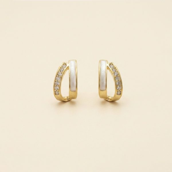 Varese minimalist zircon stud earrings in gold tone sui-co